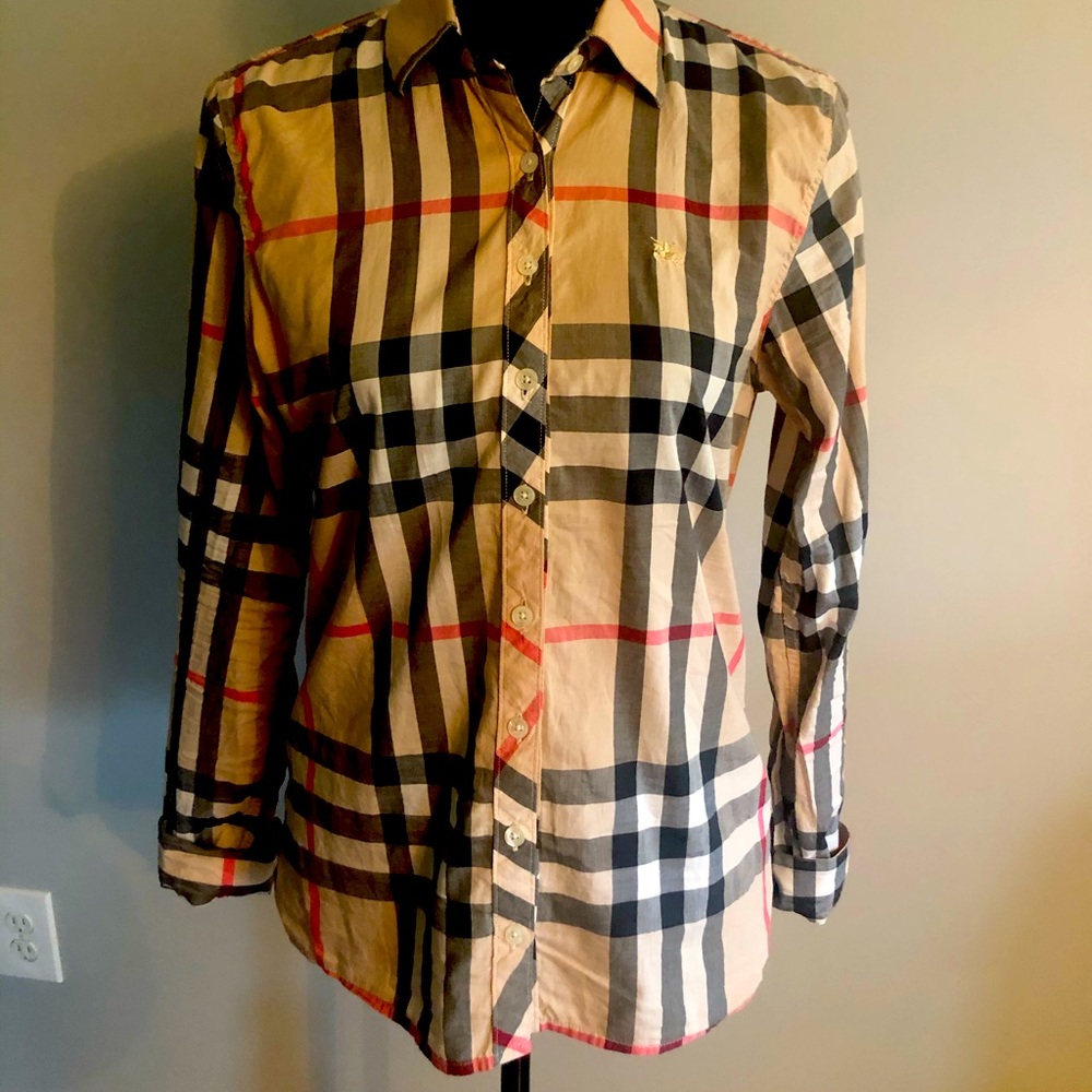 Burberry Brit plaid shirt/blouse .